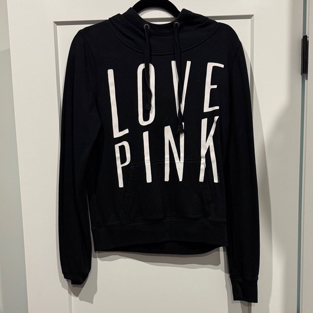PINK Victoria's Secret Black and White Hoodie